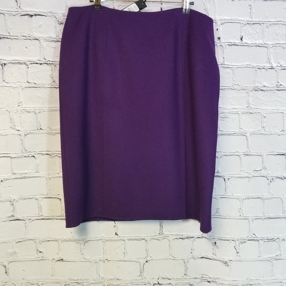 Talbots purple wool pencil skirt new - Picture 3 of 8